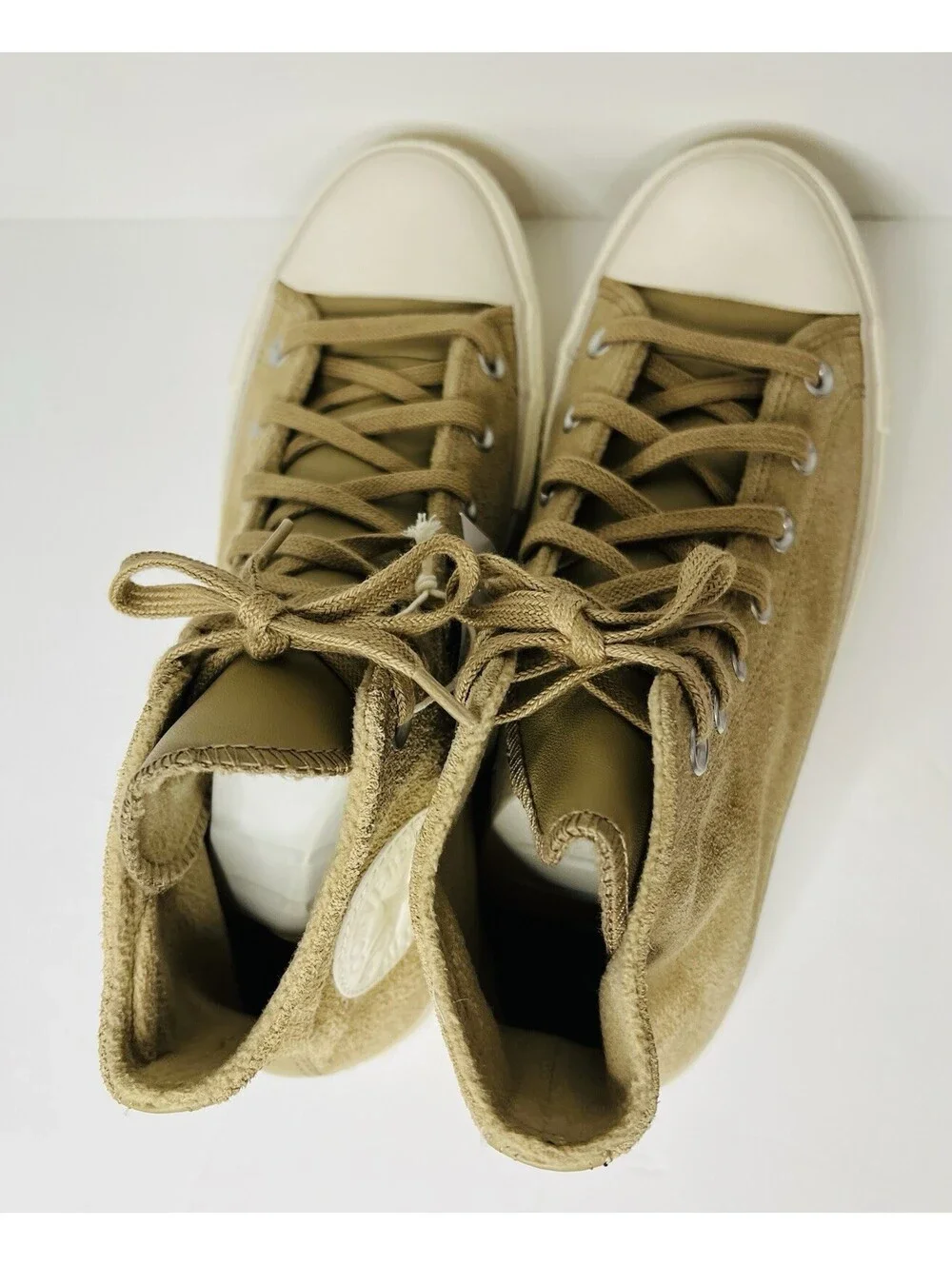 CONVERSE Chuck Taylor all star lift platform sneakers women's size 8.5 khaki New